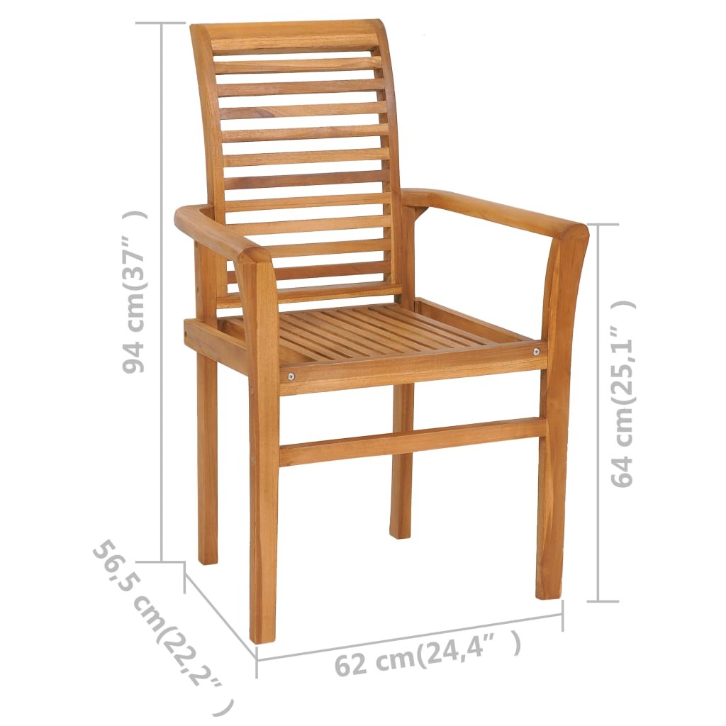 7 Piece Garden Dining Set Solid Teak Wood